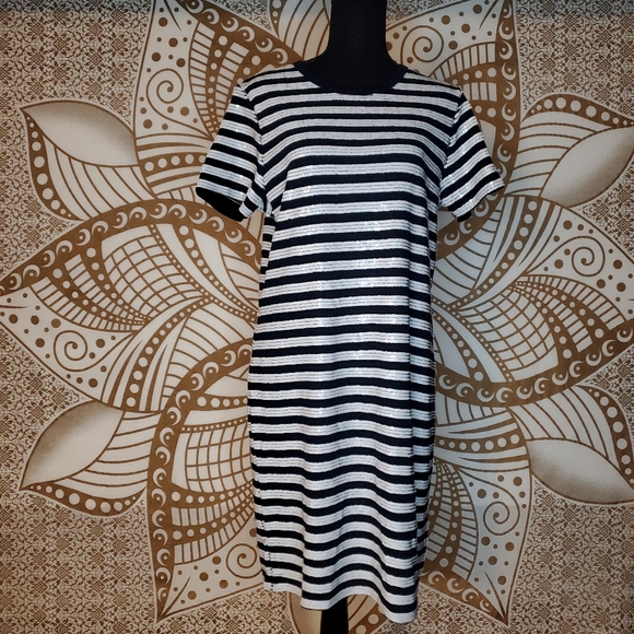 Ralph Lauren Sequined Striped Dress - Picture 10 of 13